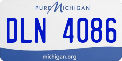 MI license plate DLN4086