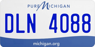 MI license plate DLN4088