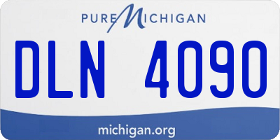 MI license plate DLN4090