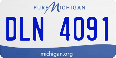 MI license plate DLN4091