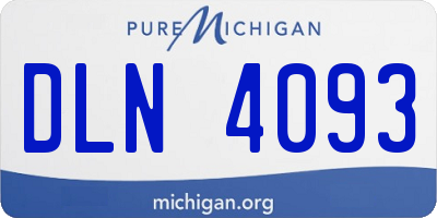 MI license plate DLN4093