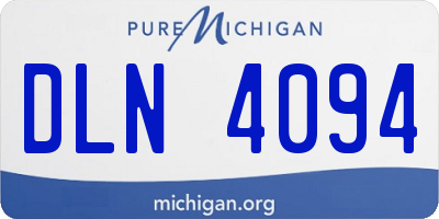 MI license plate DLN4094