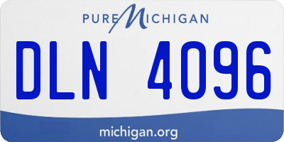 MI license plate DLN4096