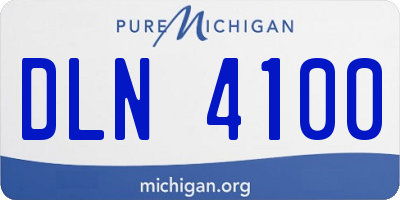 MI license plate DLN4100