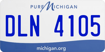 MI license plate DLN4105