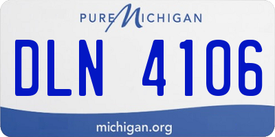 MI license plate DLN4106