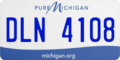 MI license plate DLN4108