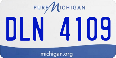 MI license plate DLN4109