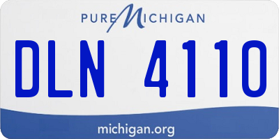 MI license plate DLN4110