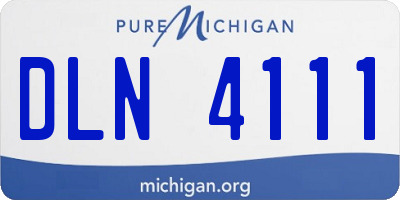 MI license plate DLN4111