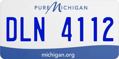 MI license plate DLN4112