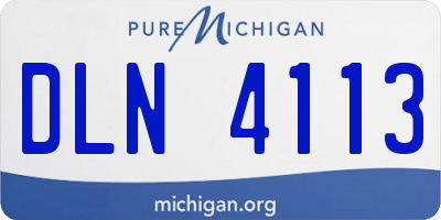 MI license plate DLN4113