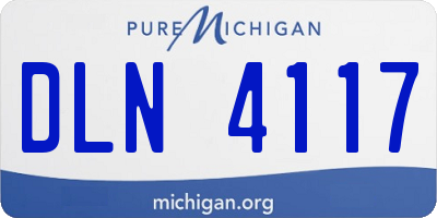 MI license plate DLN4117