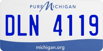 MI license plate DLN4119