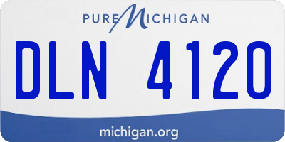 MI license plate DLN4120