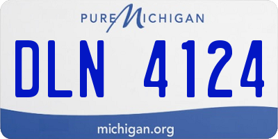 MI license plate DLN4124