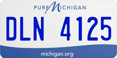 MI license plate DLN4125