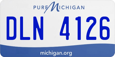 MI license plate DLN4126