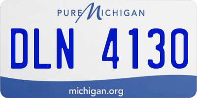 MI license plate DLN4130