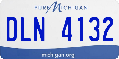 MI license plate DLN4132