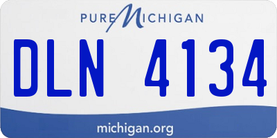 MI license plate DLN4134