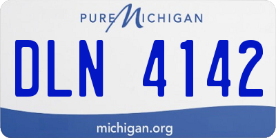 MI license plate DLN4142