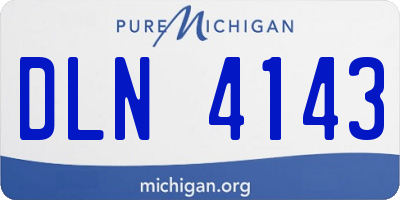 MI license plate DLN4143