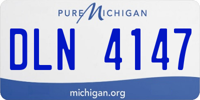 MI license plate DLN4147