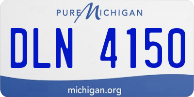 MI license plate DLN4150