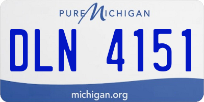 MI license plate DLN4151