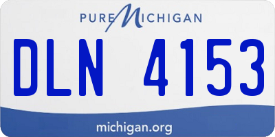 MI license plate DLN4153