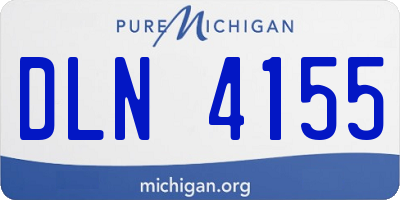 MI license plate DLN4155