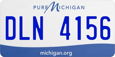 MI license plate DLN4156