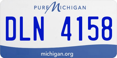 MI license plate DLN4158