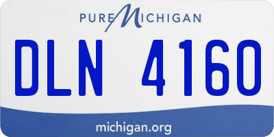 MI license plate DLN4160