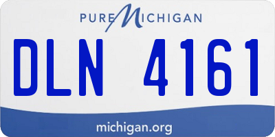 MI license plate DLN4161
