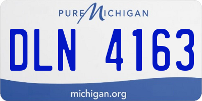 MI license plate DLN4163