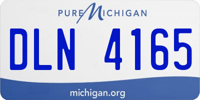 MI license plate DLN4165