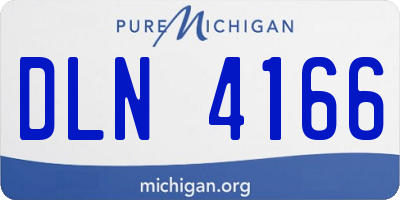 MI license plate DLN4166