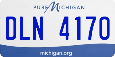 MI license plate DLN4170