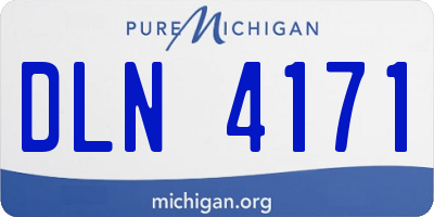 MI license plate DLN4171