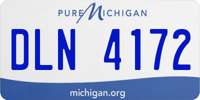 MI license plate DLN4172