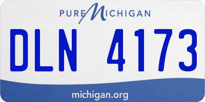 MI license plate DLN4173