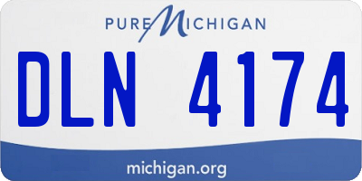 MI license plate DLN4174