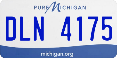 MI license plate DLN4175