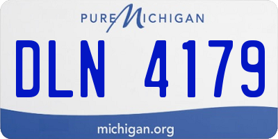 MI license plate DLN4179