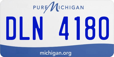 MI license plate DLN4180