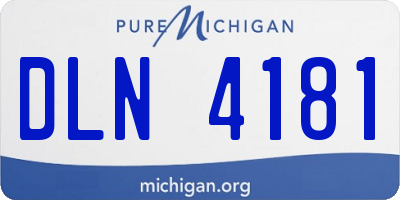 MI license plate DLN4181