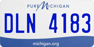 MI license plate DLN4183