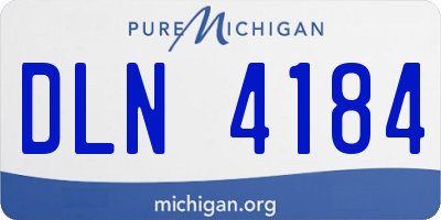 MI license plate DLN4184
